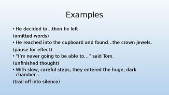 How to use ellipsis by bethany watts | Teachers Pay Teachers