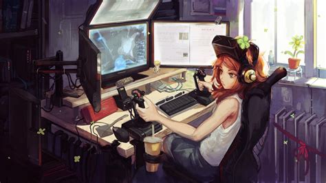 Anime Girl Gamer Wallpapers - Top Free Anime Girl Gamer Backgrounds ...