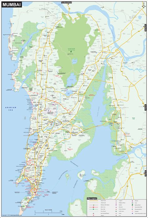 Map Of Maharashtra Mumbai - Tourist Map Of English