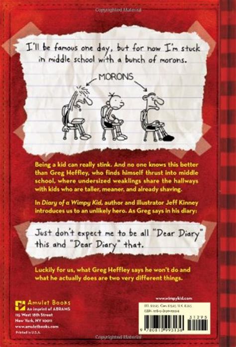 Image - Book 1 back cover.jpg | Diary of a Wimpy Kid Wiki | FANDOM ...