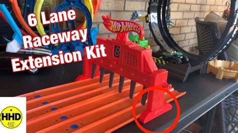 Extension Kit for Hot Wheels 6 Lane Raceway Finish Line - YouTube