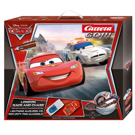 Carrera GO!!! Disney Cars London Race und Chase Rennbahn Test ...