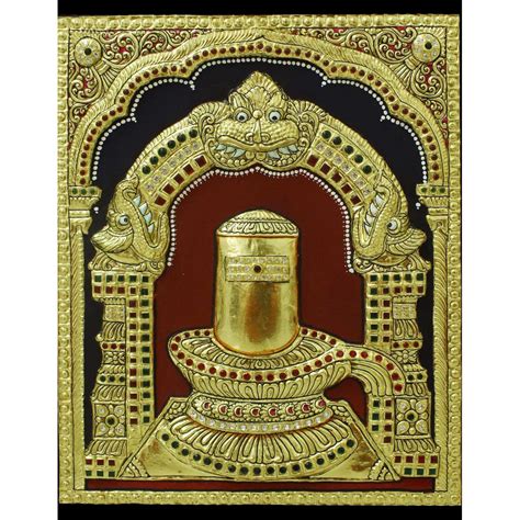 TANJORE PAINTING SHIVA LINGAM