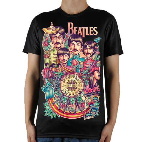 Men Rock Band T shirts Beatles 3d T Shirts Cool Novelty Short Sleeve ...