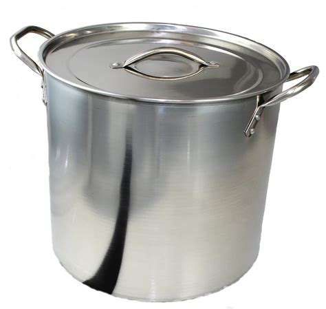 Large 15 Litre Stainless Steel Kitchen Catering Cooking Stock Saucepan ...