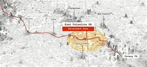 Impacts of the East Palestine Train Derailment Mapped | UrbanFootprint