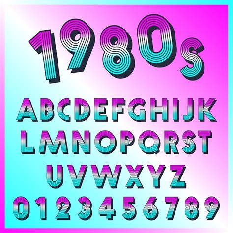 80s Retro Letters