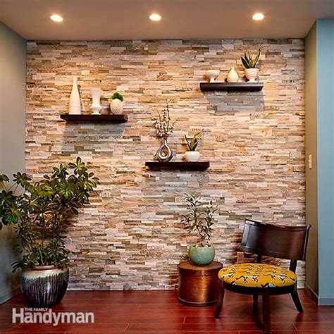 Create a Faux Stone Accent Wall Using Faux Stacked Stone