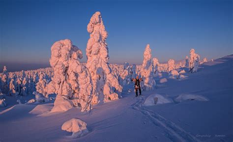 Snowy winter on Mount Volosyanaya, Murmansk oblast, Russia | Murmansk ...