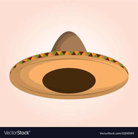 Mexican classic sombrero icon Royalty Free Vector Image