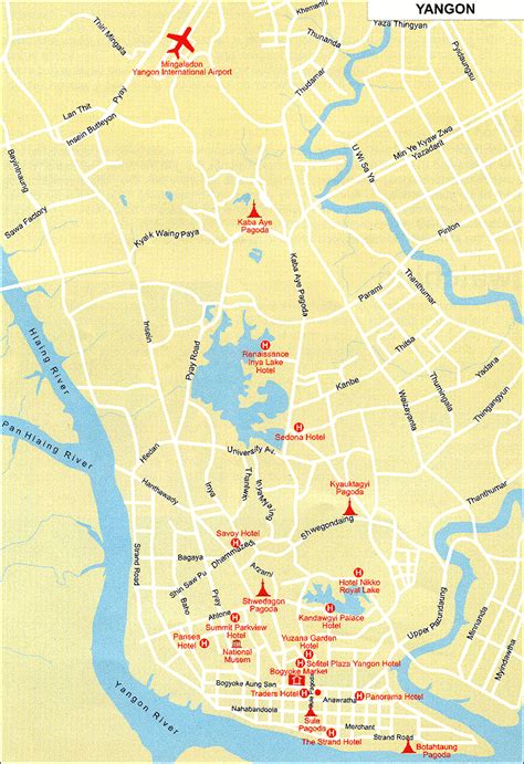 Yangon Map and Yangon Satellite Image