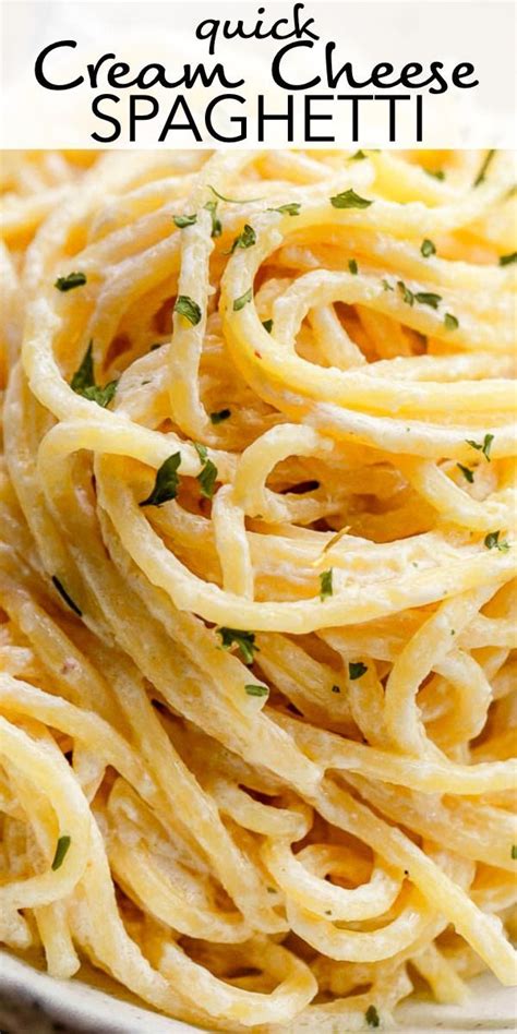 Quick Cream Cheese Spaghetti - Easy Pasta Recipe with Creamy Sauce ...