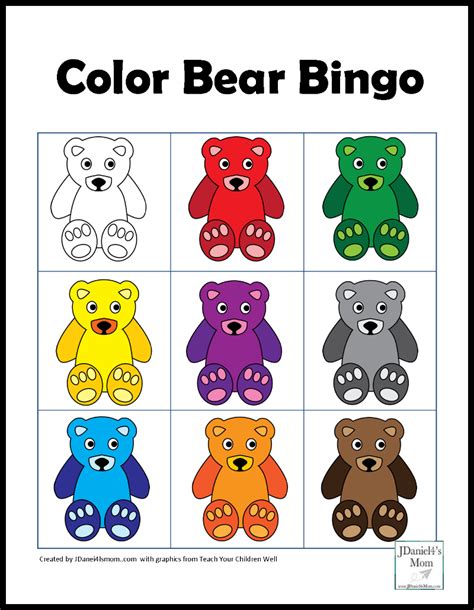 Color Games for Kids with a Bear Theme | Preschool colors, Color games ...