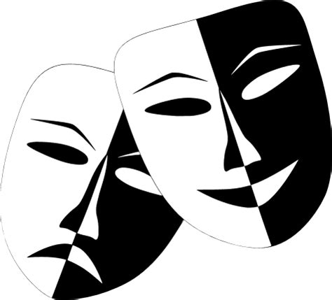 drama masks, clipart image, free svg file - SVG Heart