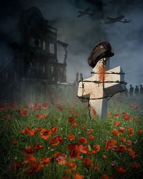 In Flanders fields the poppies blow Between the crosses, row on row ...