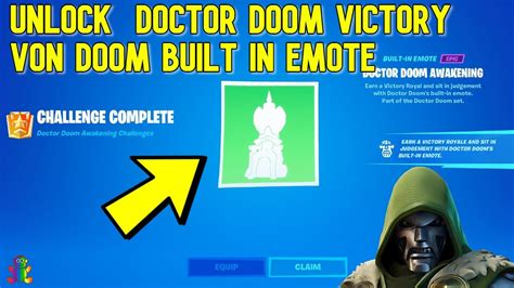 How To Unlock Doctor Doom Victory Von Doom Built In Emote - Fortnite ...