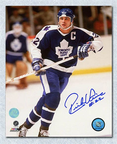 Rick Vaive Toronto Maple Leafs Autographed NHL Captain Game Action ...