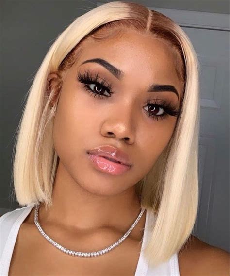 Blonde frontal | Blonde lace front wigs, Wig hairstyles, Blonde bob wig