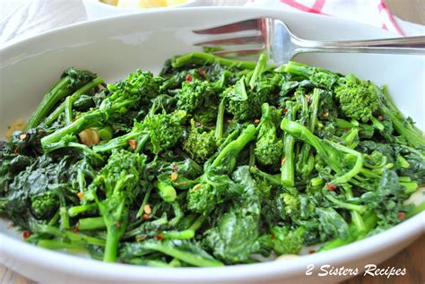 Broccoli Rabe Steamed and Sauteed is a healthy green vegetable, also ...