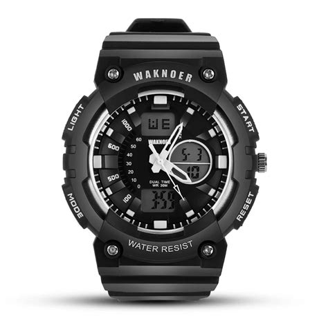 WAKNOER Mens Watches Top Brand Luxury Waterproof Digital Watch Fashion ...