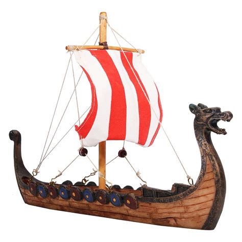 Buy Haokaini Traditional Chinese Dragon Head Pirate Sailboat Resin ...