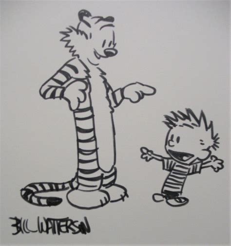 Calvin and Hobbes Drawing Painting Comic Original | Etsy | Drawings ...