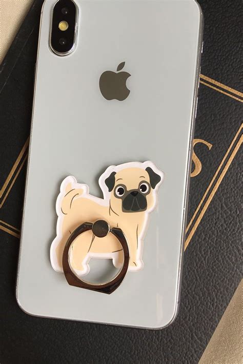 Pug Gifts Pug Mom Pug Puppy Dog Phone Ring Holder Dog Phone | Etsy Hong ...