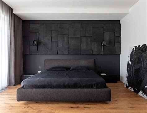 20+ Modern Black Bedroom Ideas - HMDCRTN