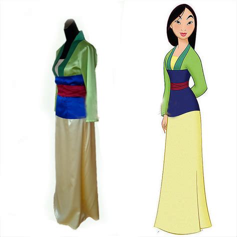 Hua Mulan Costume, Green Mulan Dress - Specialty