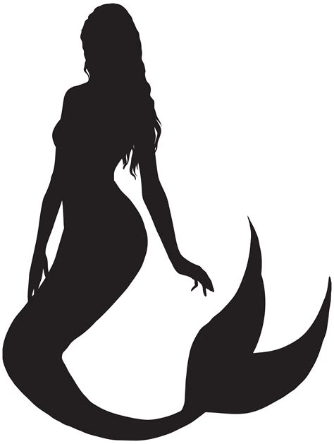 Free Mermaid Silhouette Clip Art at GetDrawings | Free download