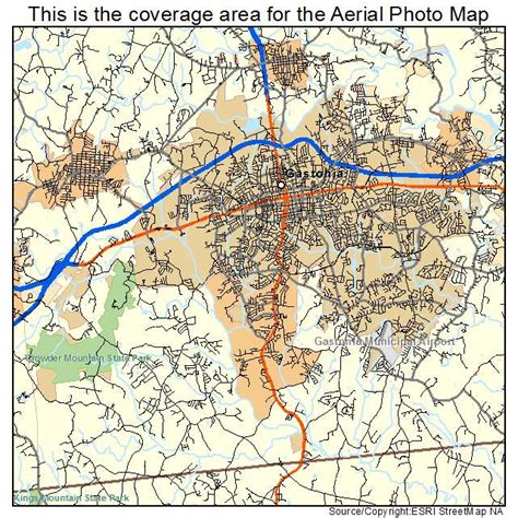 Aerial Photography Map of Gastonia, NC North Carolina