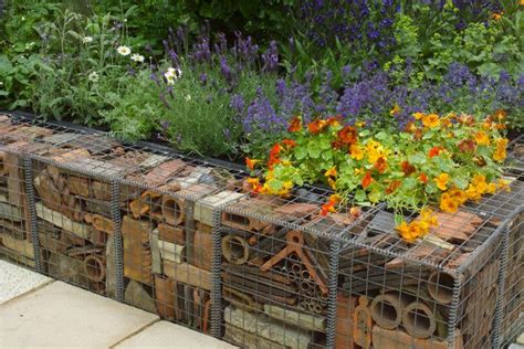 Gabion walls. | Garden retaining wall, Outdoor gardens, Garden structures