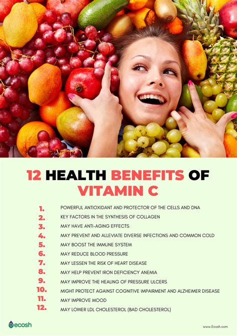 VITAMIN C - 12 Health Benefits and 24 Vitamin C Rich Foods - Ecosh