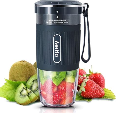 Aeitto Portable Blender, Cordless Personal Blender Juicer Cup, Mini ...