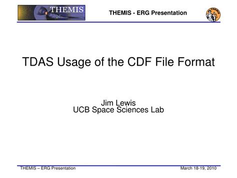 PPT - TDAS Usage of the CDF File Format PowerPoint Presentation, free ...