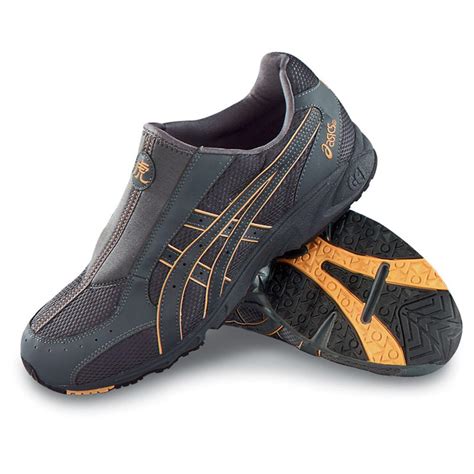 Men's Asics® Tiger Paw Neo Slip-ons, Gray / Yellow - 86376, Running ...