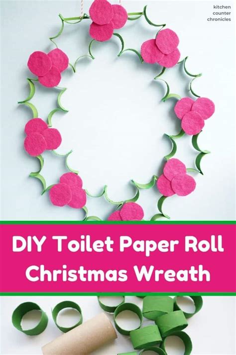 Festive and Fun Toilet Paper Roll Christmas Wreath