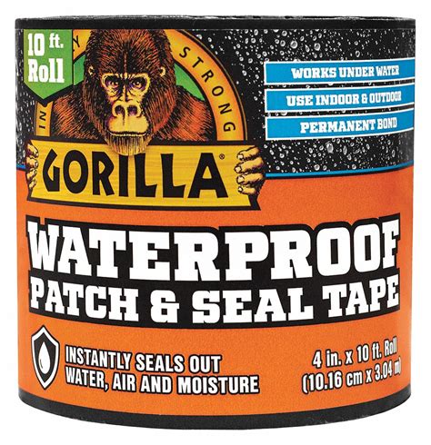 GORILLA, Sealant Tape, 4 in x 10 ft, Roof Repair Tape - 499L91|4612502 ...