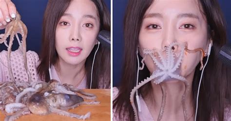 This Korean Youtuber Challenged Herself To Eat A Whole Live Octopus ...