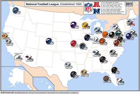 NFL Team Map | Nfl football stadium, Football stadiums, Nfl teams