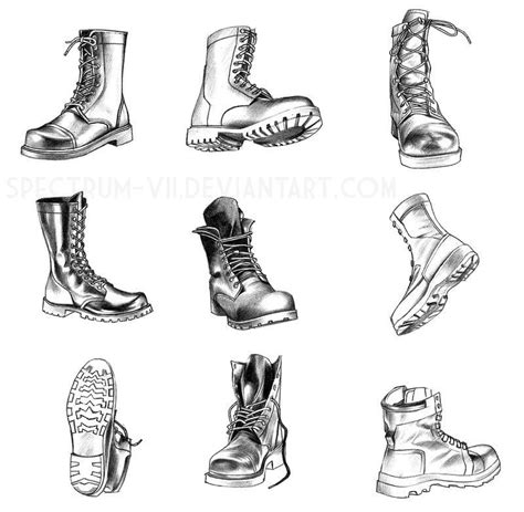 Combat Boots Drawing at PaintingValley.com | Explore collection of ...