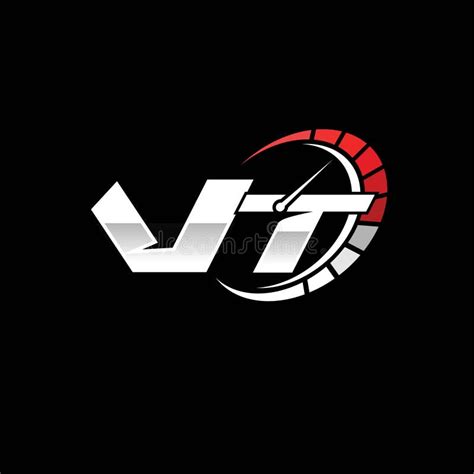 VT Logo Letter Speed Meter Racing Style Stock Vector - Illustration of ...