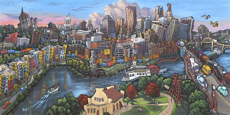 Downtown Saint Paul | Canvas giclee, Saint paul, Minnesota