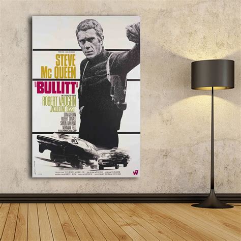 Wall Art Poster Bullitt,Steve McQueen,Canvas Print Wall Pictures For ...