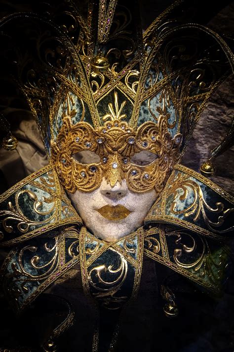 HD wallpaper: low light photography of gold mask, venice, carnival ...