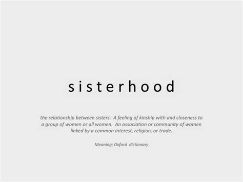 Sisterhood Tag