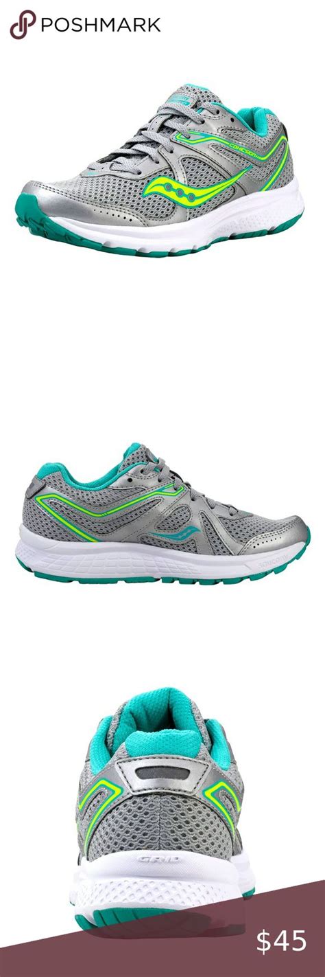 SAUCONY Grid Cohesion 10 Running Shoe in Grey/Teal/Citron in 2022 ...