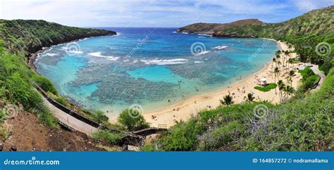 Snorkelling at the Coral Reef of Hanauma Bay, a Former Volcanic Crater ...