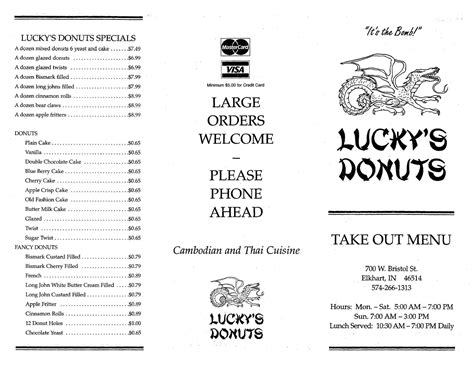 Lucky Donuts Menu, Menu for Lucky Donuts, Elkhart, South Bend ...