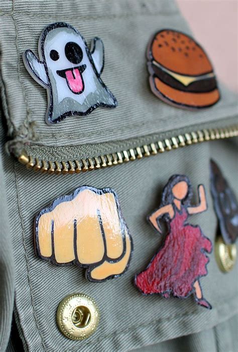 DIY Lapel Pins - Emoji Pin Flair! | Diy shrink plastic, Plastic crafts ...